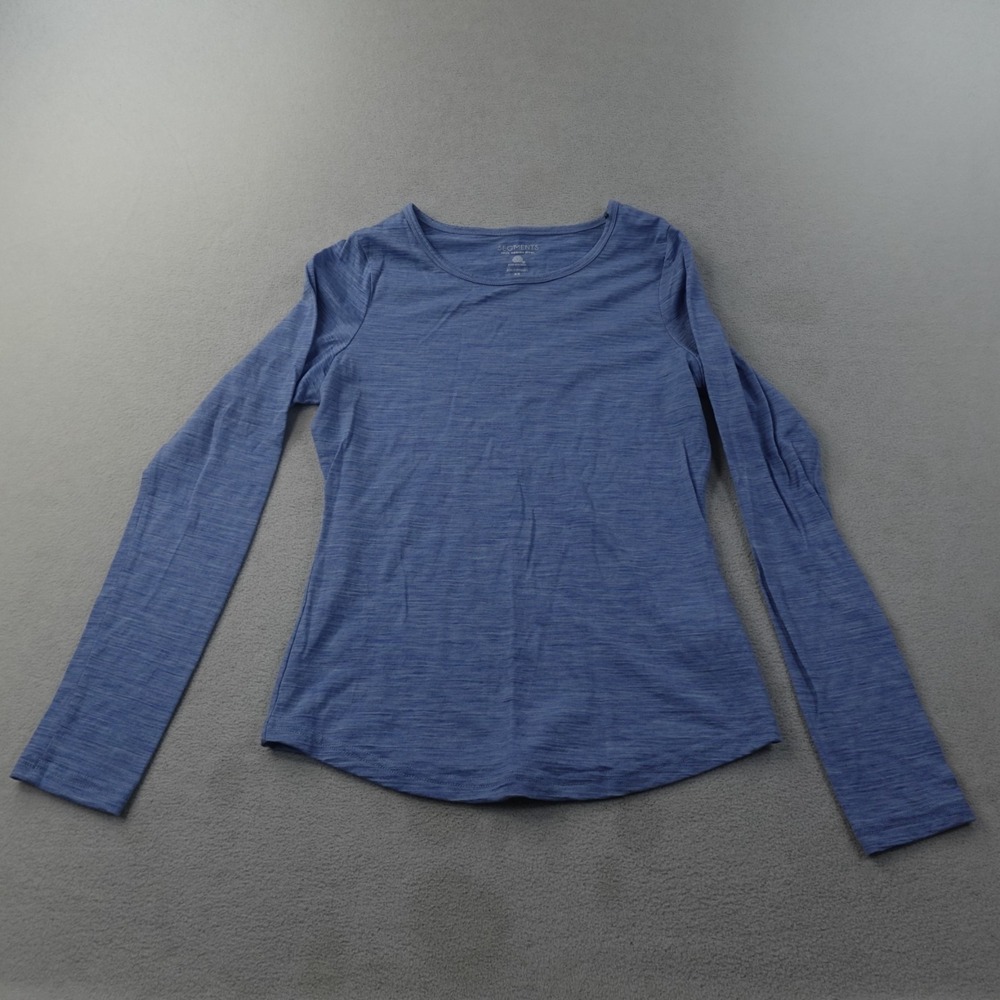 Segments Merino Wool Shirt Womens XS Blue Long Sleeve 100% Wool Base Layer